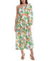 Фото #1 товара Farm Rio Tropical Paradise One-Shoulder Linen-Blend Midi Dress Women's