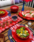 Perlette Red 2-Pc. Platter Set