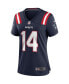 ფოტო #3 პროდუქტის Women's Steve Grogan Navy New England Patriots Game Retired Player Jersey