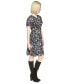 Фото #4 товара Women's Animal-Print Flutter-Sleeve Keyhole Dress