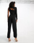 Фото #2 товара Forever New one sleeve cut-out jumpsuit in black