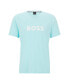 Фото #3 товара Men's Cotton Relaxed-Fit Contrast Logo T-shirt