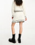 Фото #3 товара & Other Stories co-ord alpaca and wool blend mini skirt in off-white with gold thread