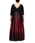 Plus Size Ombré Ballgown fig/black, 18W - фото #2