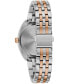 ფოტო #3 პროდუქტის Women's Crystal Two-Tone Stainless Steel Bracelet Watch 32mm