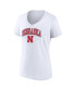 Women's White Nebraska Huskers Evergreen Campus V-Neck T-shirt