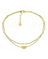 ფოტო #1 პროდუქტის Butterfly Double Chain Anklet in Gold Plate