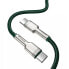 Фото #3 товара Przewód kabel USB-C - USB-C Cafule Metal Data Power Delivery 100W 2m - zielony