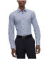 ფოტო #1 პროდუქტის Men's Printed Stretch Slim-Fit Dress Shirt