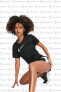 Фото #2 товара Dri-Fit Swoosh Running Standart Kesim Siyah Kadın Spor Tişört
