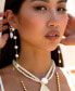 ფოტო #4 პროდუქტის Imitation Pearls Earrings Dripping in 18K Gold Plating