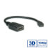 Фото #1 товара VALUE HDMI High Speed Cable + Ethernet - A - D - F/M 0.15m - 0.15 m - HDMI Type A (Standard) - HDMI Type D (Micro) - Black