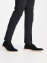 Фото #6 товара ASOS DESIGN lace up derby shoes in black suede with white contrast sole