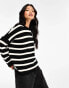 Фото #2 товара Stradivarius soft touch jumper in stripe