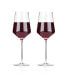 Фото #2 товара Raye Angled Crystal Bordeaux Wine Glasses, Set of 2, 16 Oz