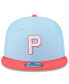 Фото #4 товара Men's Light Blue, Red Pittsburgh Pirates Spring Basic Two-Tone 9FIFTY Snapback Hat