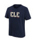 ფოტო #2 პროდუქტის Big Boys and Girls Shane Bieber Navy Cleveland Guardians 2024 City Connect Name Number T-Shirt