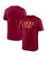 Фото #2 товара Men's Burgundy Washington Commanders Legend Logo Performance T-shirt