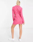 Фото #8 товара Miss Selfridge cut out tailored dress in pink
